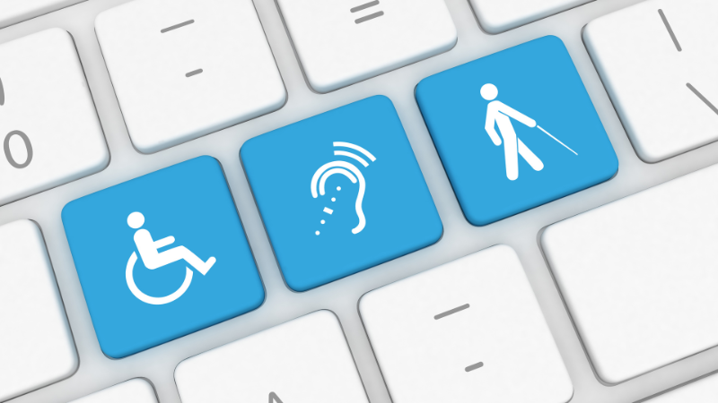 Tastatur mit barrierefreien Icons