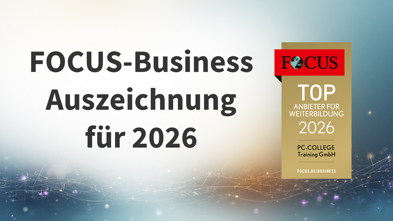 Ausgezeichnet als Top-Anbieter für Weiterbildung 2026